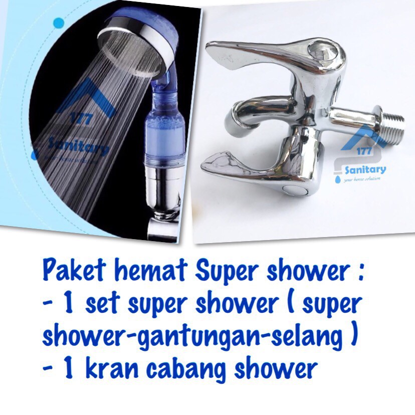 Paket Super Shower ion spa Murah 328-DB- Hand Shower mandi irit air super spa korean style