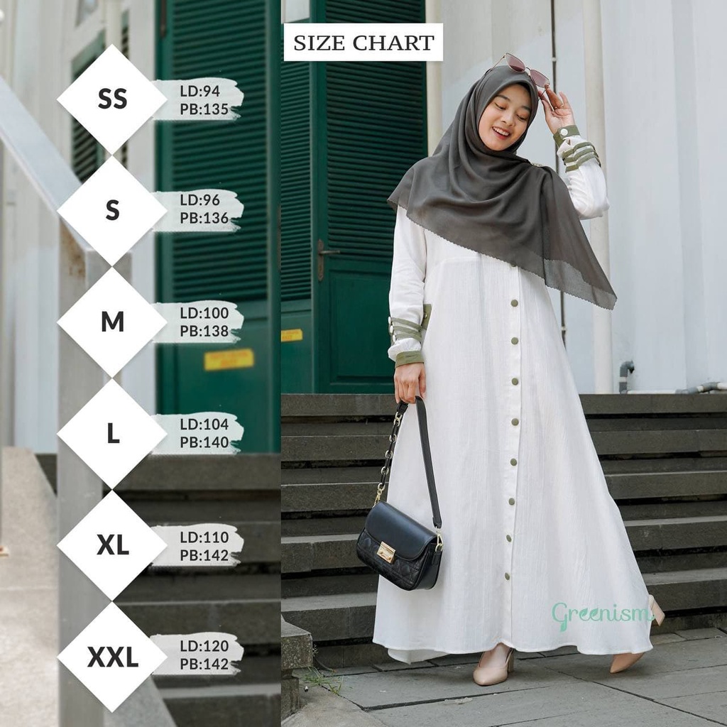 Greenism Gamis Aisyah Quality Premium Syari'i Dress