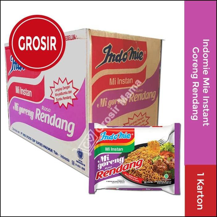 

INDOMIE MIE INSTANT GORENG RENDANG 1 KARTON 40 PCS GROSIR