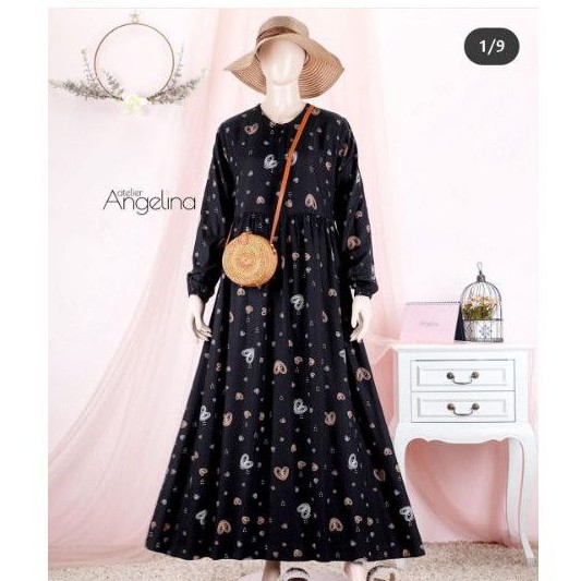SARAH DRESS GENJI PIE BLACK BY ATELIER ANGELINA