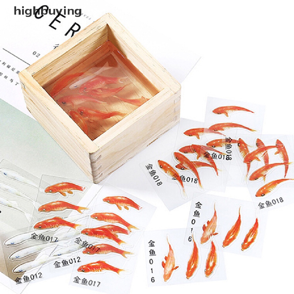 Hbid 3Pcs / Set Cetakan Resin Bentuk Ikan Untuk DIY Perhiasan Handmade