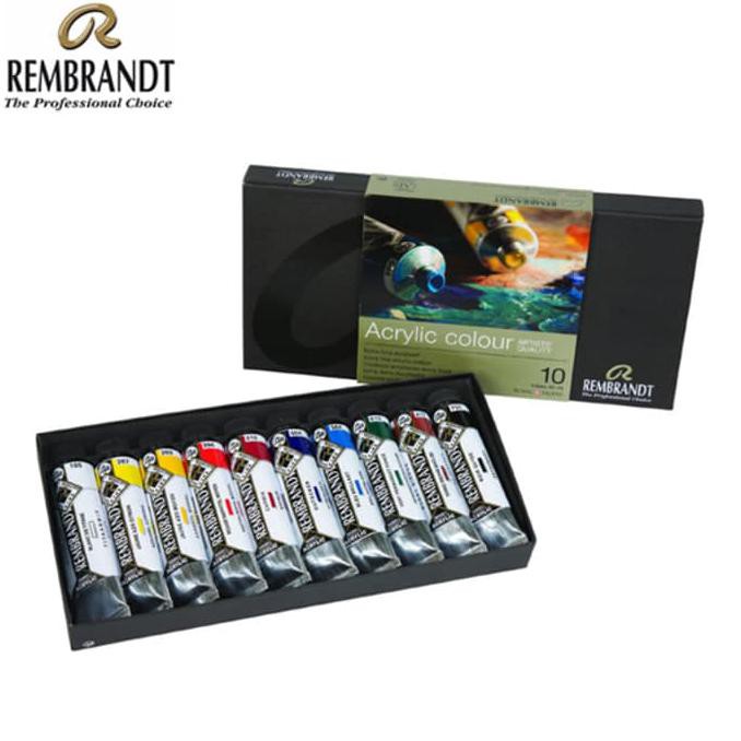 

{{BAYAR DI TEMPAT}} Rembrandt Acrylic Colour Basic Set (10 x 40ml) - Hi Store TERLENGKAP [Kode