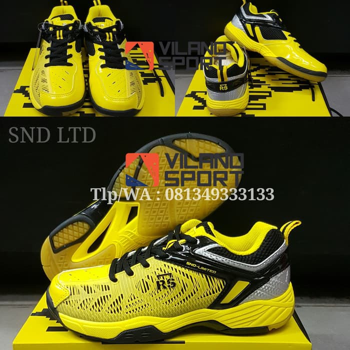 Sepatu Badminton RS SND Limited Yellow