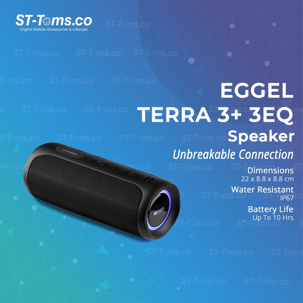 Eggel Terra 3 Plus 3EQ / Terra 3+ 3EQ Waterproof Bluetooth Speaker with RGB