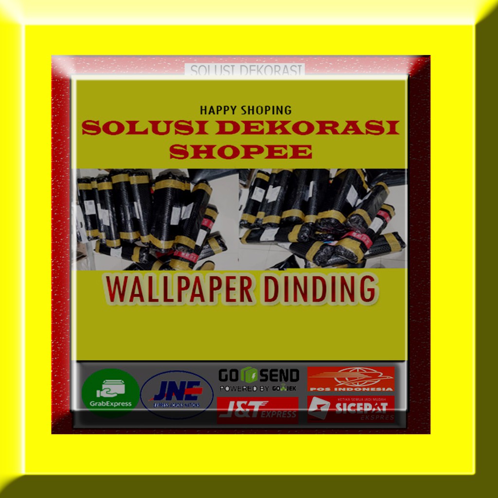 SOLUSIDEKORASI | PROMO WALLPAPER STIKER DINDING MURAH | Batik Gold | ANTI AIR | 45 cm x 10 METER