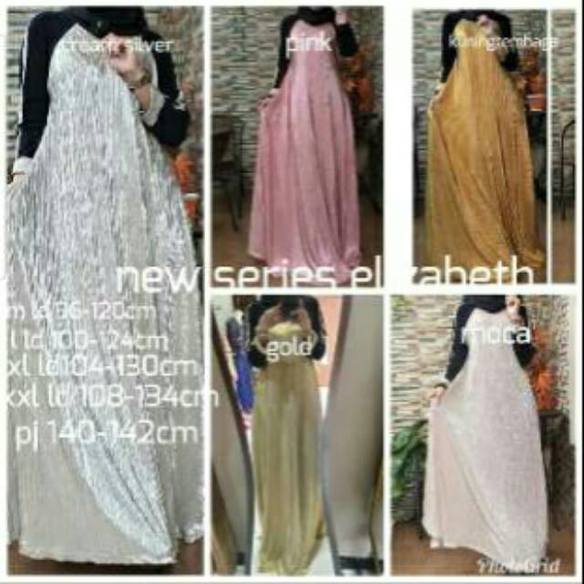 gamis plisket elizabeth
