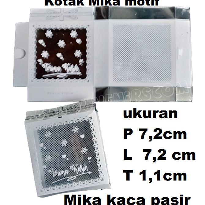 

[COD] isi 100 Kotak Mika souvenir uk 7x7x1cm kotak souvenir kaca pasir [COD]