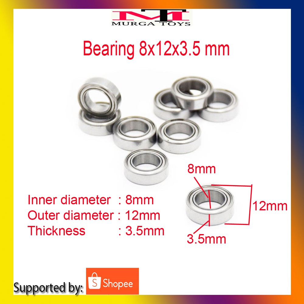 METAL BEARING 8X12X3.5 MM