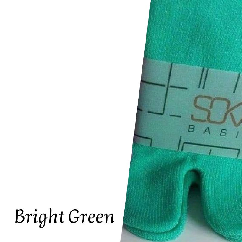 [1 PASANG] ORIGINAL SOKA Basic Jempol Kaos Kaki Wanita Hijab Muslimah Murah Size M dan L Termurah Murah Diskon Polos Haji Umroh Warna Kulit dll Size M Pendek size L Panjang Nilon Nylon Kauskaki Kaus Kaki Kaoskaki Krem Cream Skin Series Soka Socking-Bright Green