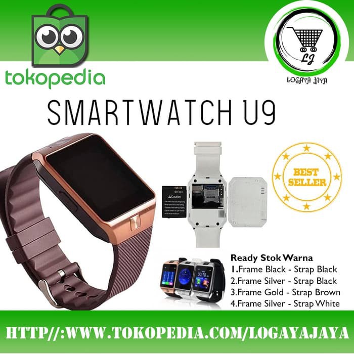 Original Smartwatch U9 Dz09 Sim Gsm Bisa Nelpon Sms Wa Musik Mp3 Diskon