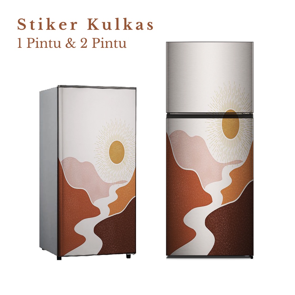 Stiker Kulkas 1 Pintu dan 2 Pintu motif Minimalist MT-24-FX