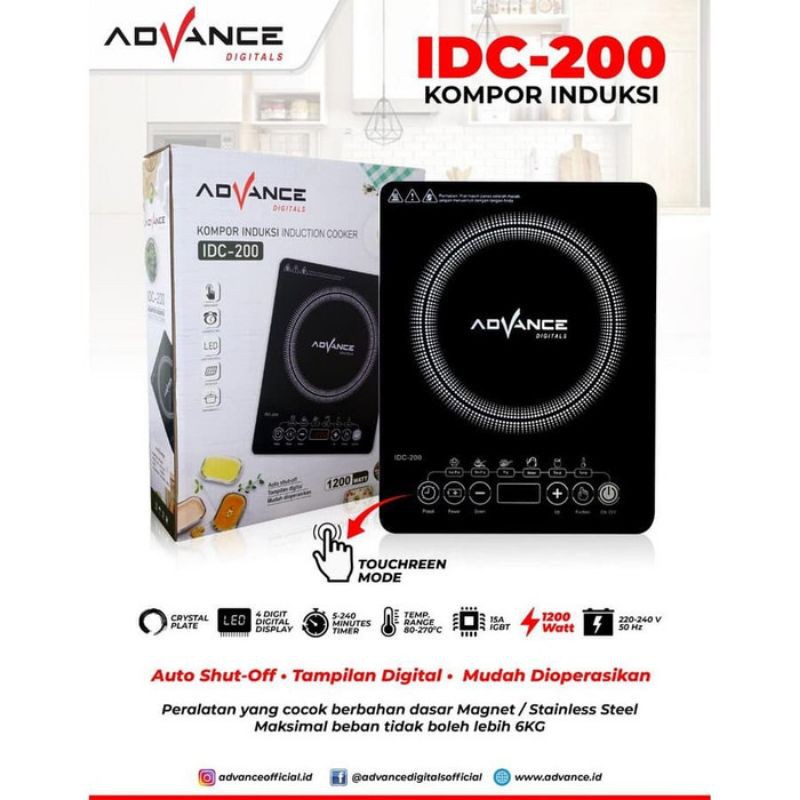 Kompor Induksi Listrik ADVANCE IDC-100 - Kompor Listrik Kekinian

