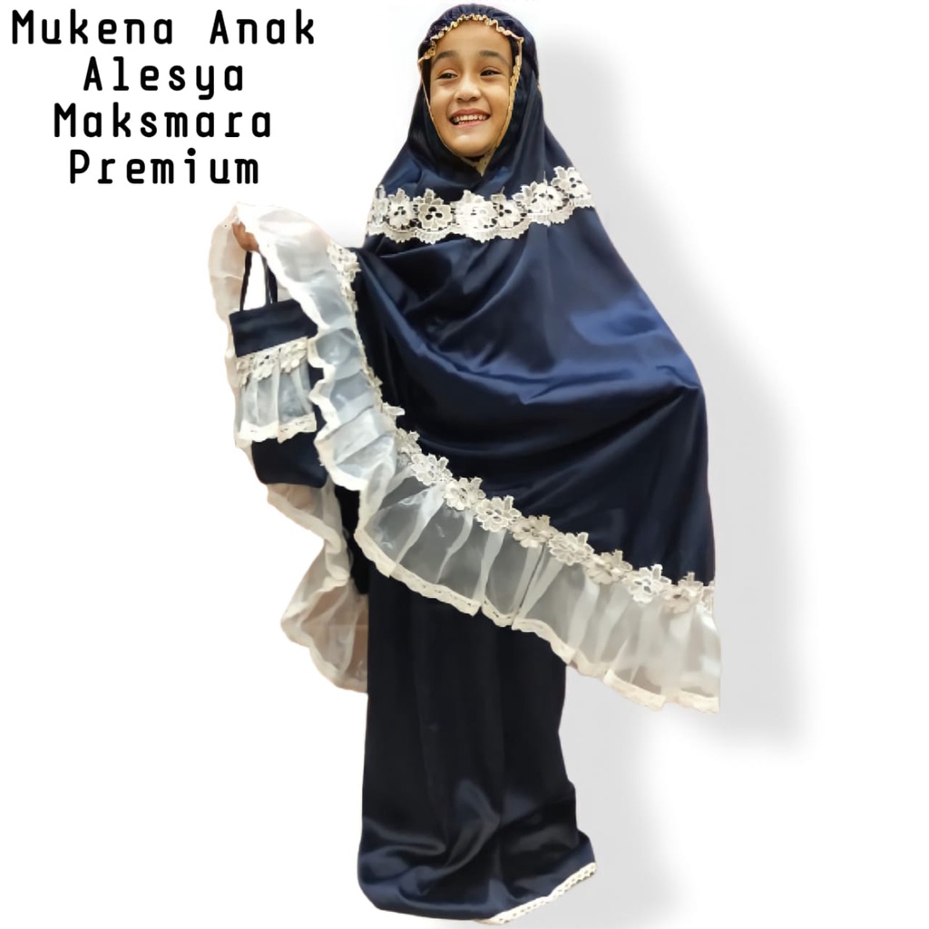 Mukena Anak Renda Alesya Bahan Maksmara Premium/Terlaris/Kameh.co/bisa COD