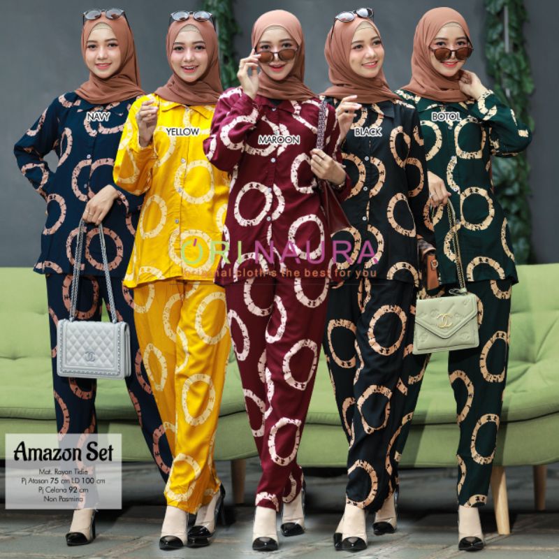 AMAZON SET BAJU SETELAN PANT BY ORI NAURA
