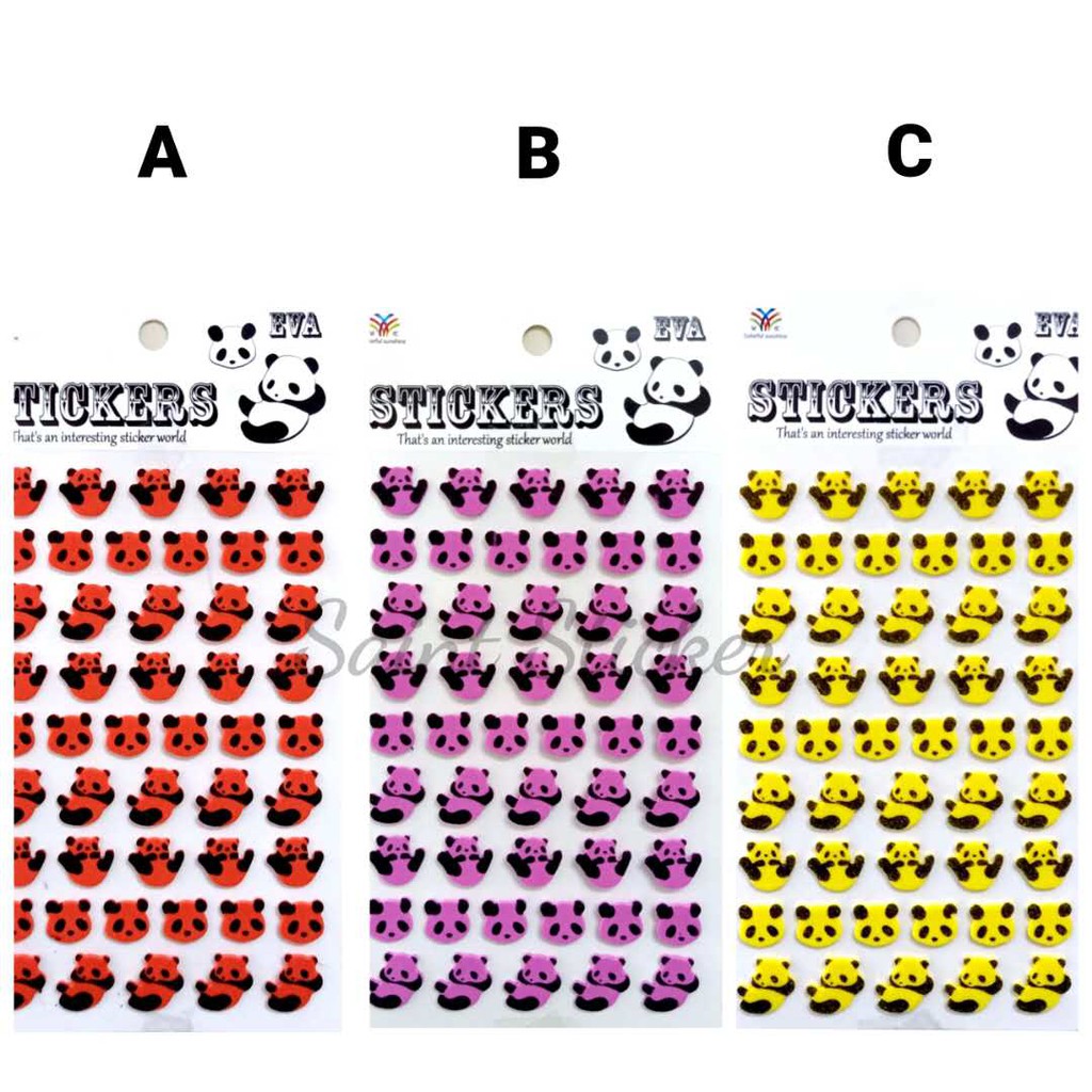 

Gambar Tempel Sponge Sticker Stiker Spons Anak Timbul Karakter Panda