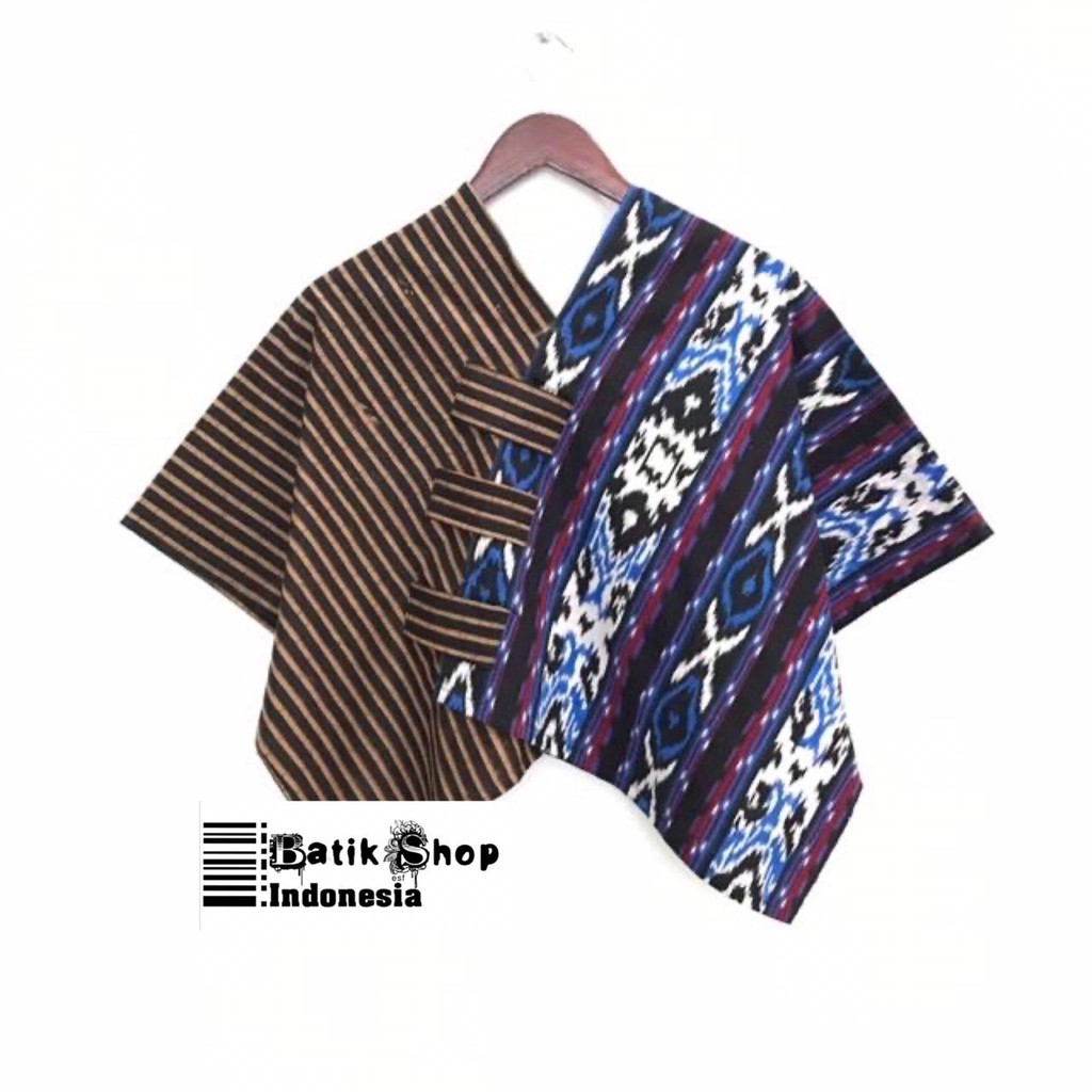 Blus Crop Top COKLAT LURIK SONGKET Tenun Atasan Batik Blouse Wanita Modern Cewek Oversize Premium Croptop