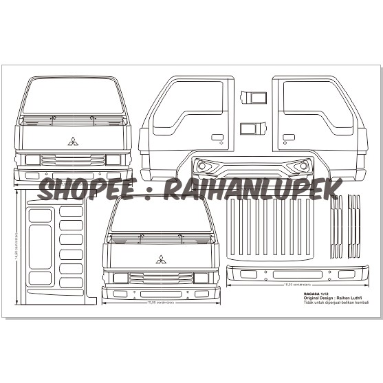 Pola Miniatur Truk Mitsubishi Ragasa Truk Oleng Truk Cabe Shopee Indonesia