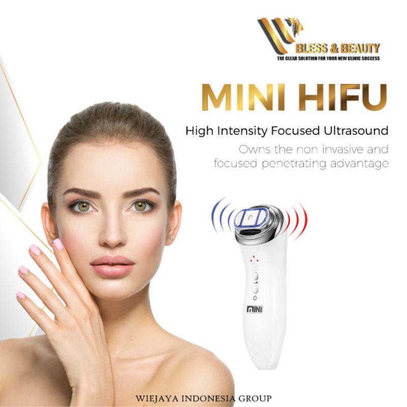 Alat Terapi Ultrasonic Mini HIFU Anti Aging Menyamarkan Mata Panda Kerutan