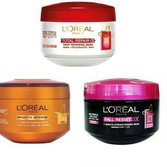 L'OREAL Loreal Paris Hair 200ml Masker Rambut Total Repair / Smooth Intense / Fall Repair 5x