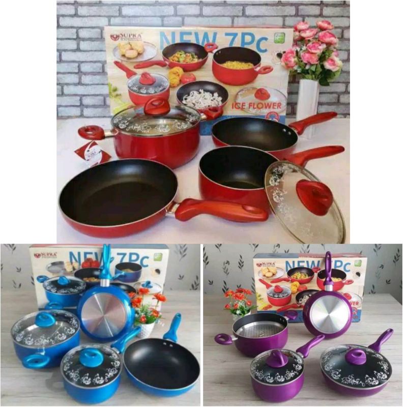 Panci Supra 7 Pcs / Cookware Alat Masak Set