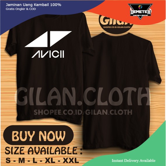 BAJU KAOS MUSIK EDM DJ AVICII AVICI - gilan cloth