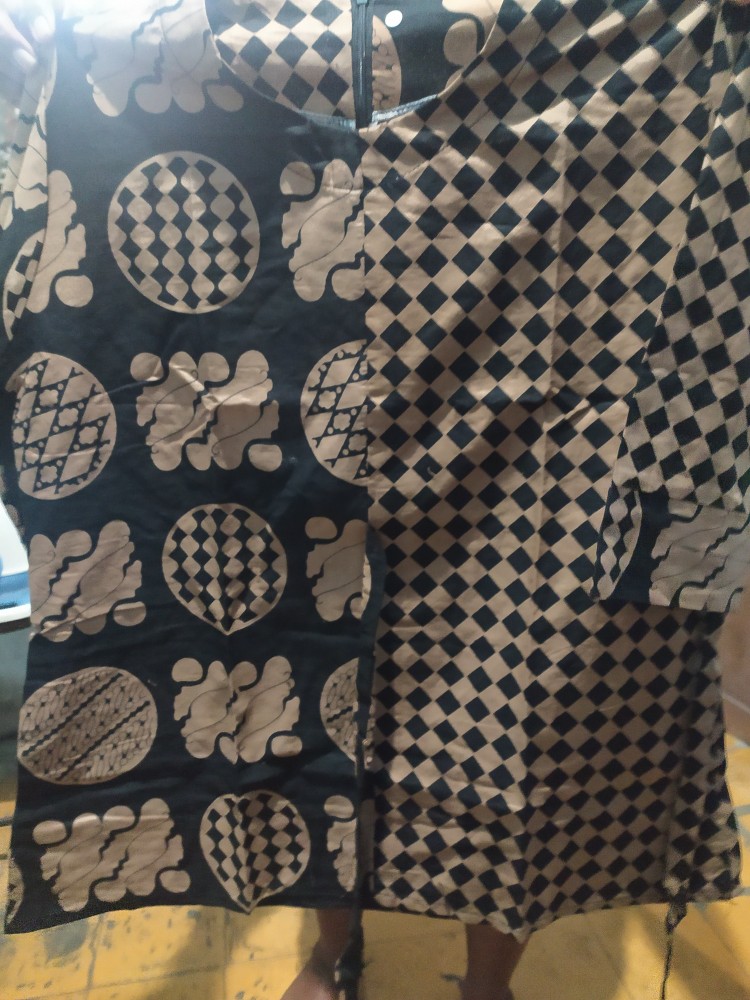 Tey-17 Batik Wanita Asj Sa Hrb026 Kenongo Kemeja Tosca Pendek