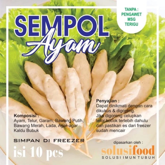 

cs01477 Sempolan Ayam Halal Non Tepung Keto Friendly Da01D100