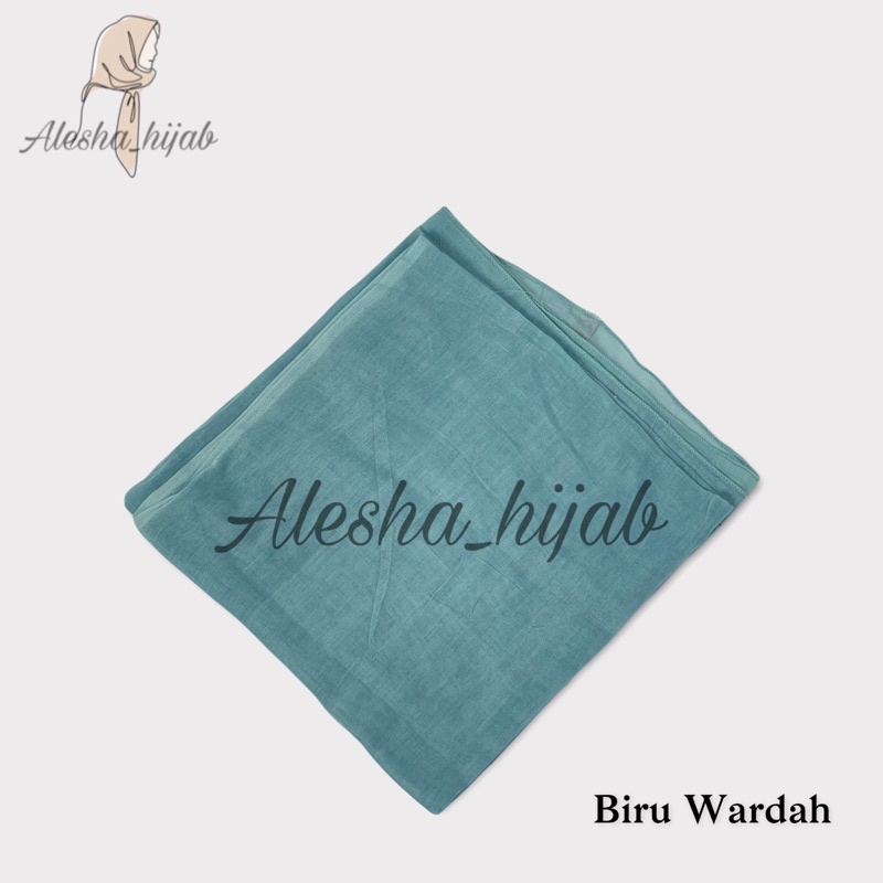 Segi Empat Paris | Jilbab Paris | Hijab Paris | Kerudung Paris Polos Premium-Biru wardah