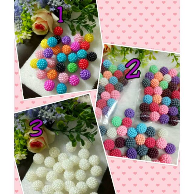 mutberry kapur,putih,warna size 14mm