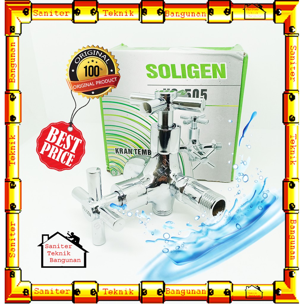 KRAN CABANG-KERAN-KRAN SHOWER-KRAN BALING SOLIGEN YG 505-KRAN DOUBLE