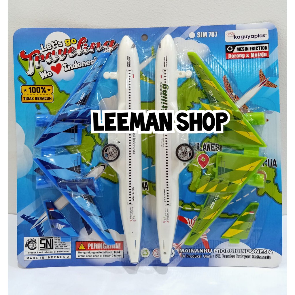 MAINAN PESAWAT TERBANG BONGKAR PASANG - LETS GO TRAVELING SIM 787