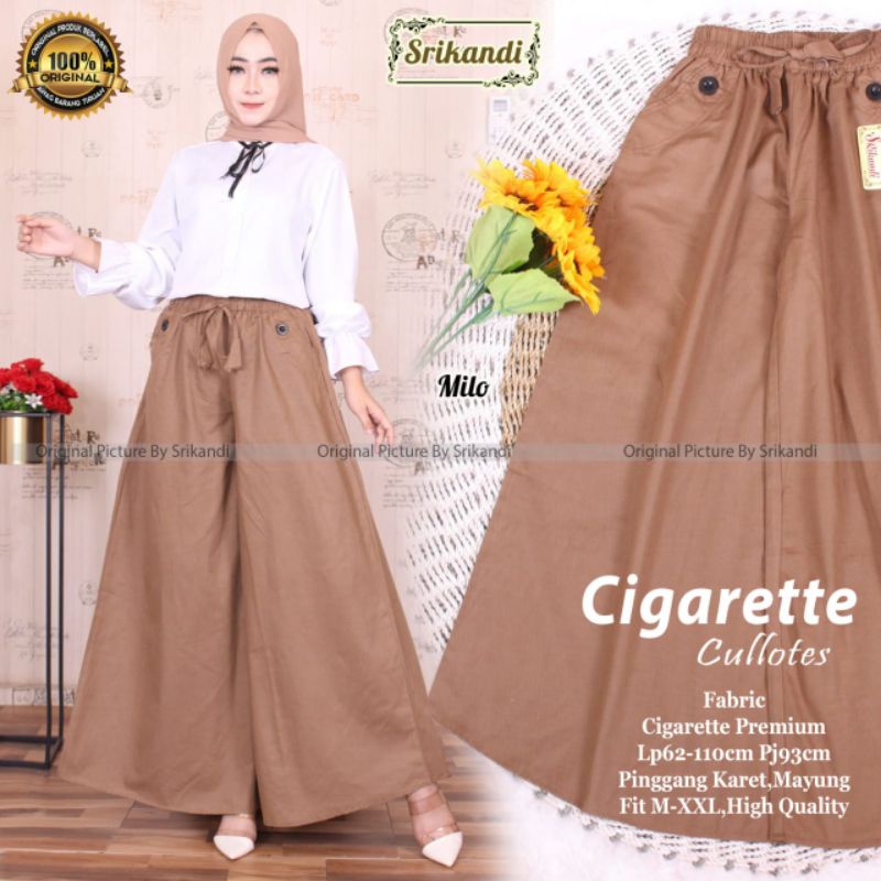 Celana kulot bahan polos / cigarette cullotes by srikandi / kulot polos