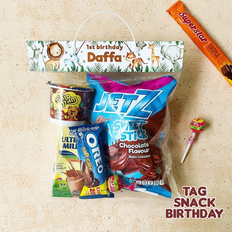 

Tas Snack Ulang Tahun / Tag Snack Birthday