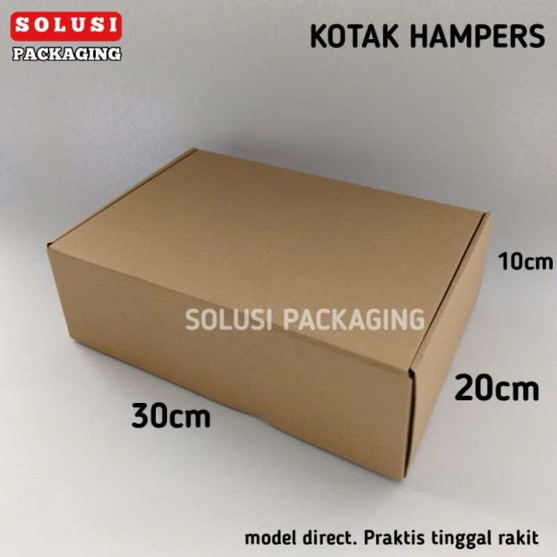 

kardus 30x20x10 isi 10 pcs | kotak kado hampers dus baju dos box corrugated