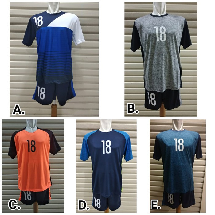 BRY Setelan Kaos TIM Sepak Bola / Baju TEAM SET 18pcs
