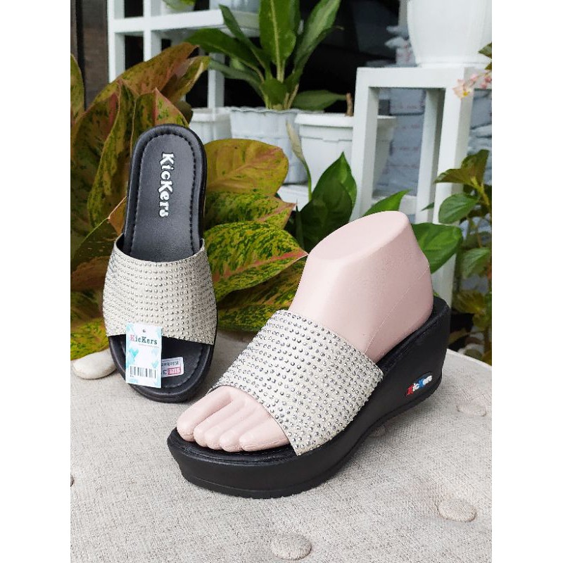 SANDAL WEDGES WANITA SLOP ANDIN SR SIZE 37-40 100% MURAH BERKWALITAS