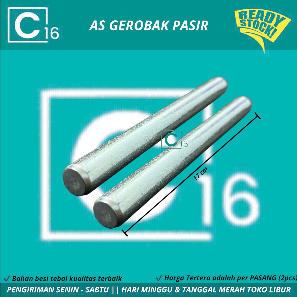 As Gerobak Sorong High Quality / As Gerobak Pasir 17 cm / As Gerobak Sorong / As Gerobak Dorong / As