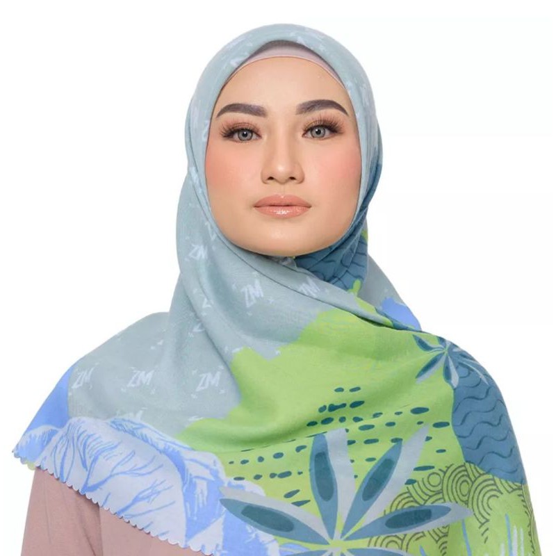 ZM Zaskia Mecca Terapung Mint Hijjab Segiempat