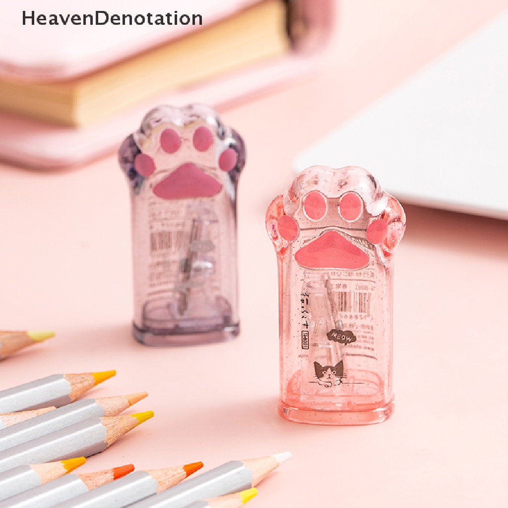 [HeavenDenotation] Cute Cat Paw Pencil Sharpener Kawaii School Supplies Student Prize Kids Gift