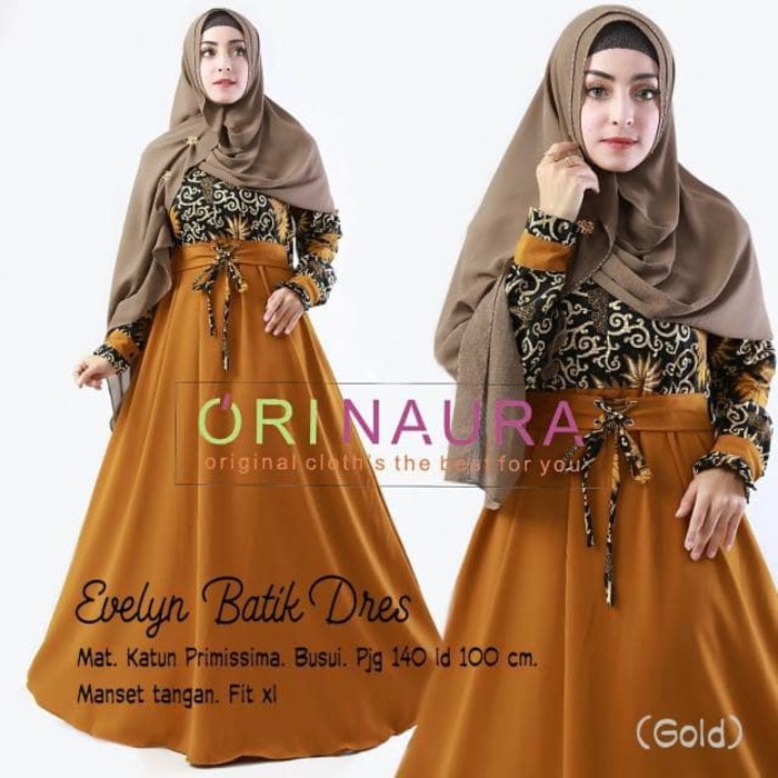 GAMIS ORI NIZZAMI Gamis Evelin Dress Original Naura