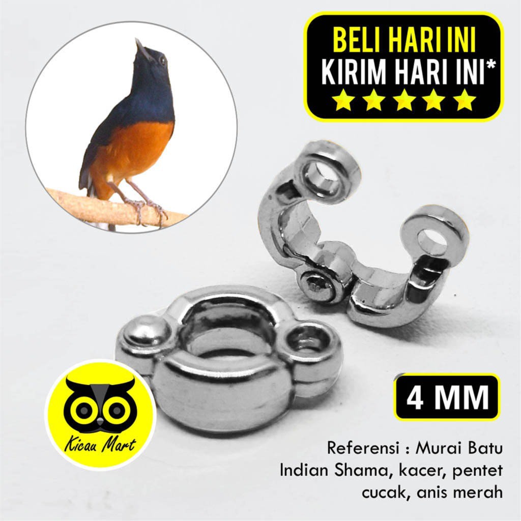 RANTAI RING BORGOL KAKI BURUNG LOVEBIRD 4 MM GELANG IKAT RING LATIH UMBAR LOVE BIRD MURAI KACER RNFLY