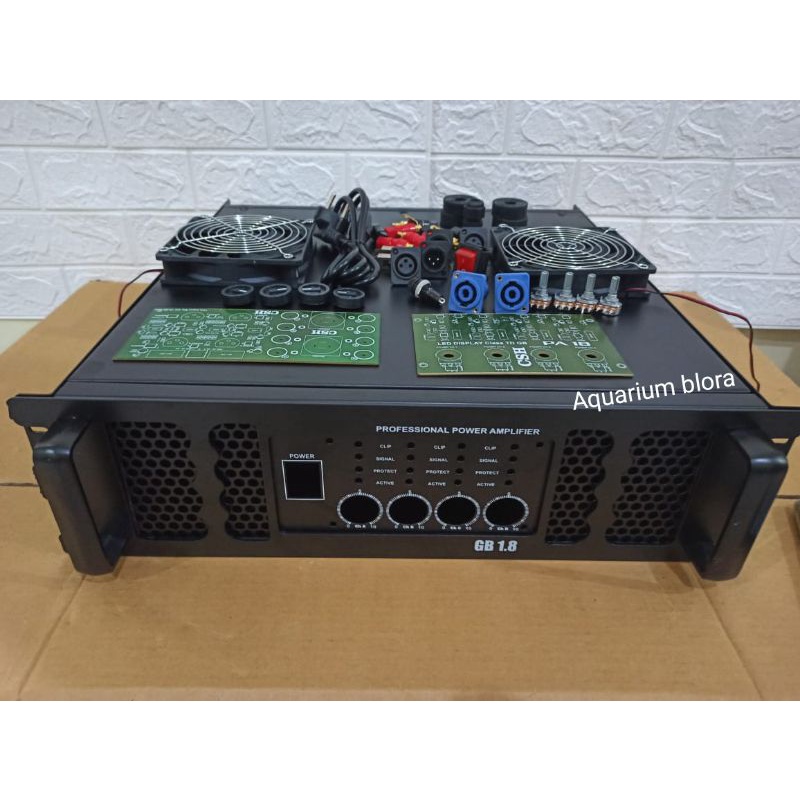 Box power amplifier GB 1.8 3U 4channel plus aksesoris