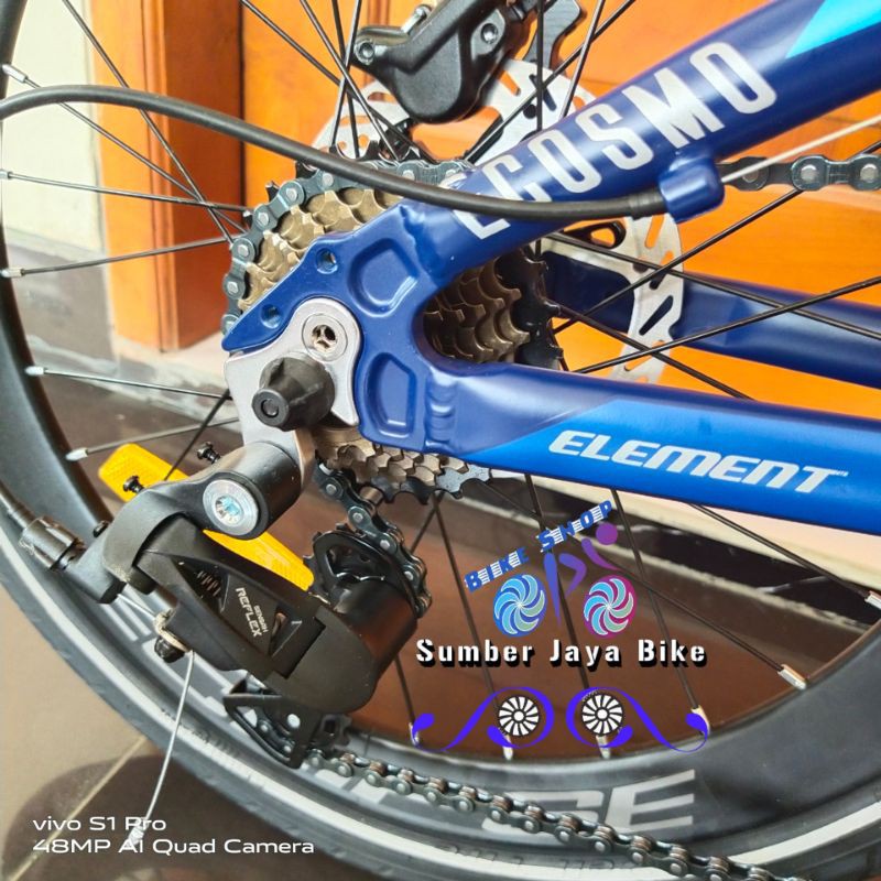 Sepeda Lipat 20 Inch Element Ecosmo BIRU 8Speed