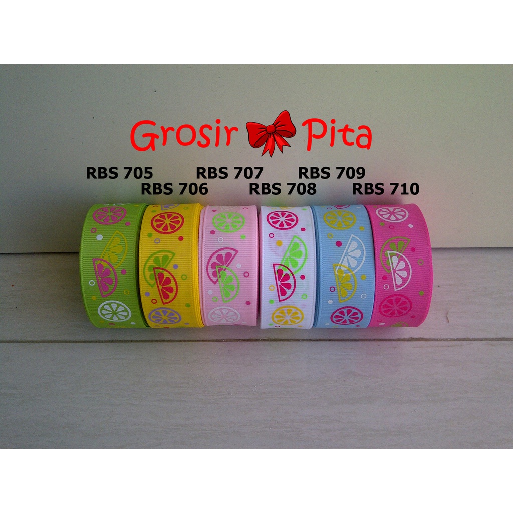 

(25 yard) Pita Grosgrain Motif RBS 705,706,707,708,709,710 | Toko Bahan Craft | Grosir Pita