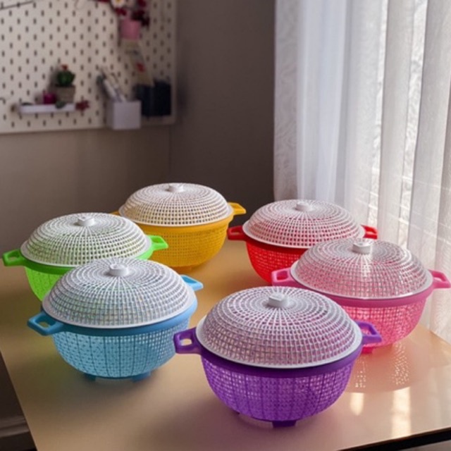 ISI 12 PCS Wakul Kiwi Warna FRTL dan SILVER /wakul plastik/ wakul kuping/wakul gagang/wakul tutup / 