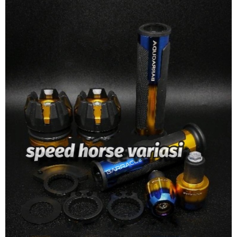 Paket murah Handgrip Barracuda Twotone plus Jalu As roda depan
