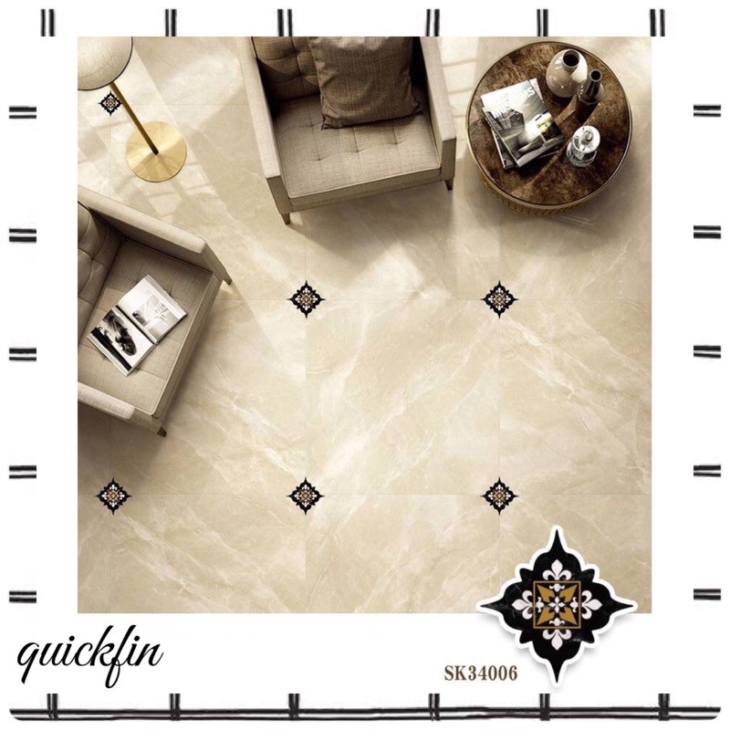 wall stiker sticker lantai teras ubin rumah dekorasi hitam coklat