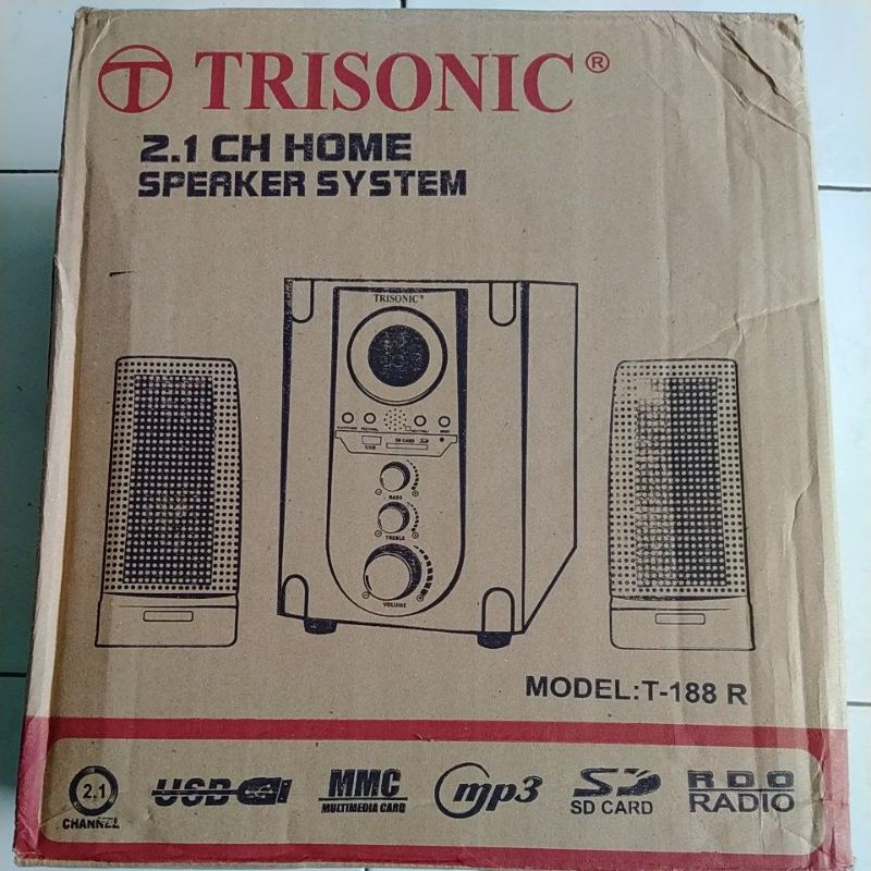 TRISONIC 2.1 ch Home Speaker : T-188 R Termurah