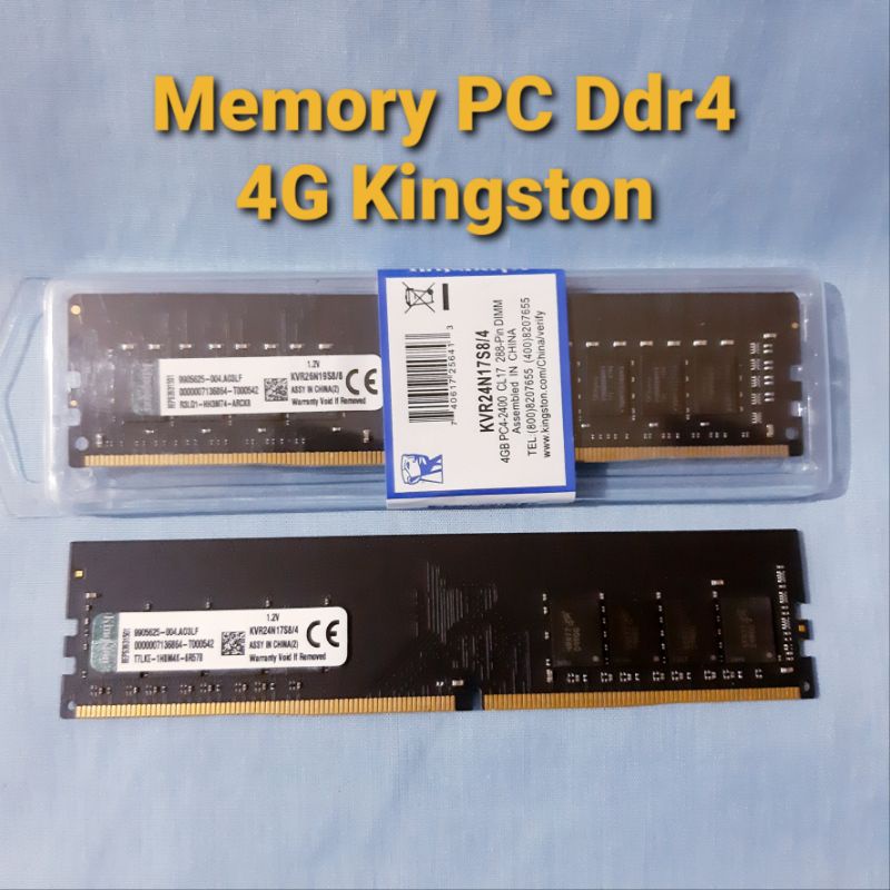 KINGSTON LONGDIMM DDR4 4GB PC 21300/2666 MHz 1.2V - MEMORY PC DDR4 4GB KINGSTON