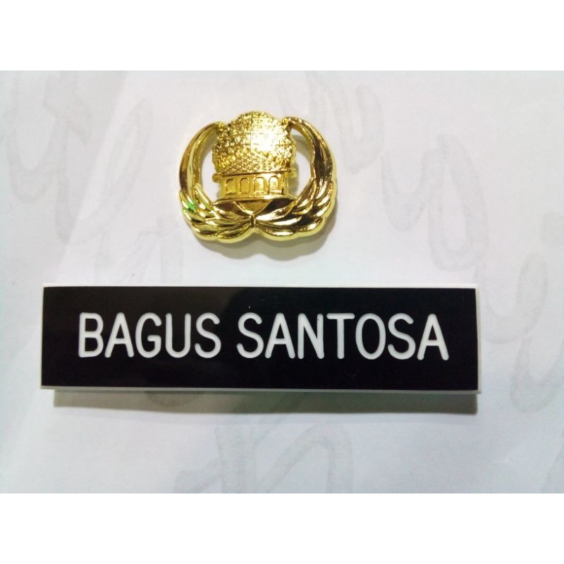 

pin korpri + name tag